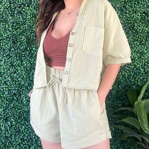 NWT 2 piece linen set